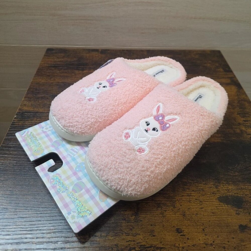 NEW Womens Moon Cake Easter Bunny Slippers. Size US XL (11) Pink/Memory Foam.